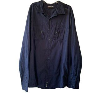 ecko unltd shirt XXL Navy Long Sleeve Button Front